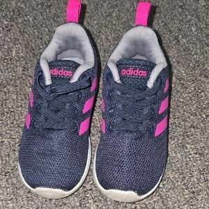 Adidas Blue and Pink Athletic Sneakers with Mesh Upper